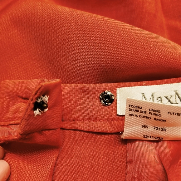 Max Mara Women's Red Wool Mohair Lightweight Pencil Skirt Size 40 Italy US 6 - Picture 8 of 9